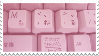 pink keyboard stamp