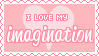 i love my imagination stamp