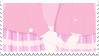 two anime girls holding hands stamp