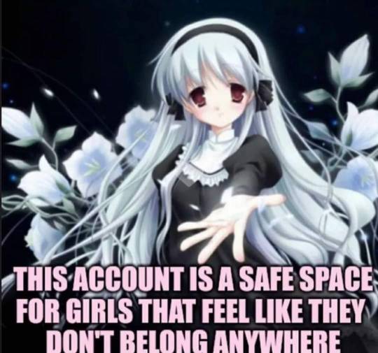 this webpage is a safespace for girls who feel they don't belong anywhere